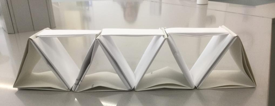 Pont de paper, elaborat pels alumnes de l'optativa de laboratori